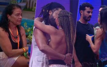 BBB 25 - Madrugada tem primeiro beijo de Aline e Diogo, reação de Vilma e DR entre amigos