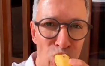 Governador de Minas Gerais come banana com casca e leva invertida de Renan Filho: “Teletubbies”