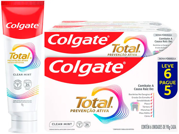 Anvisa volta a interditar o creme dental Total Clean Mint da marca Colgate,