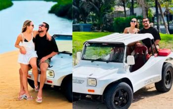 Renata e Maike fazem passeio de buggy no Ceará