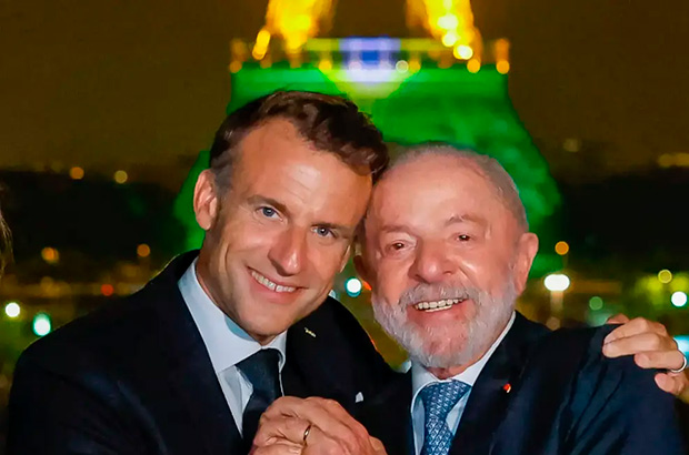 Embaixada da França brinca com “bromance” entre Lula e Macron no Dia dos Namorados