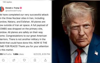 EUA bombardeiam três instalações nucleares do Irã