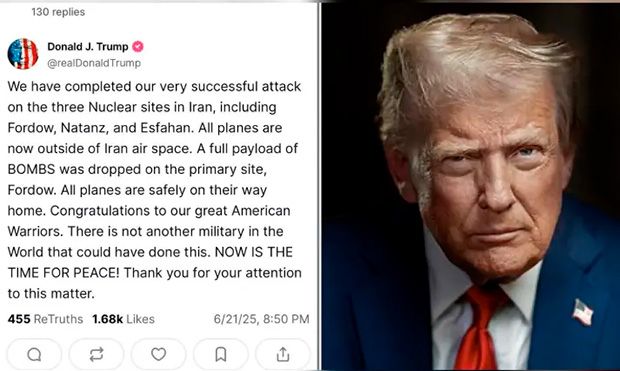 EUA bombardeiam três instalações nucleares do Irã