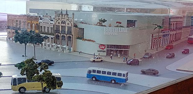 Moderno Shopping no Porto de Manaus pode surgir dos escombros do Complexo Booth Line como sugere a foto da maquete