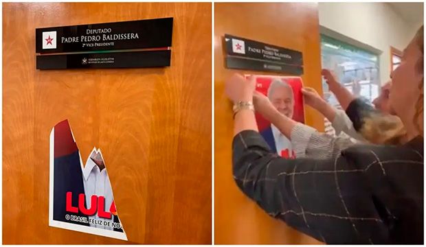 Vexame - Bolsonarista rasga foto de Lula em gabinete, é flagrada e pede desculpa