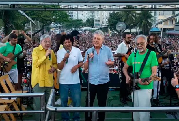 Gil, Chico e Caetano puxam ato contra PEC da Blindagem em Copacabana