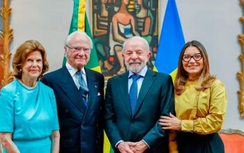 Rei Carlos XVI Gustavo e rainha Sílvia visitam Lula e Janja em Nova York