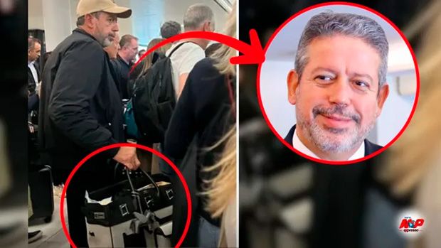 Arthur Lira é flagrado em aeroporto de Brasília com bolsa de luxo de R$ 346 mil
