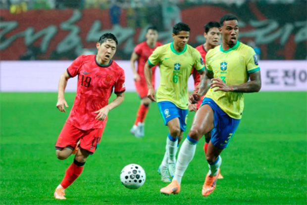 Brasil goleia a Coreia do Sul em amistoso com show de trio ofensivo