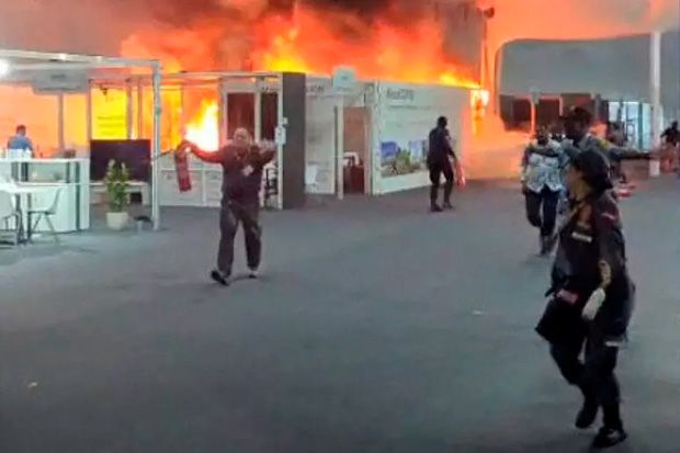 Incêndio suspende temporariamente atividades da COP30