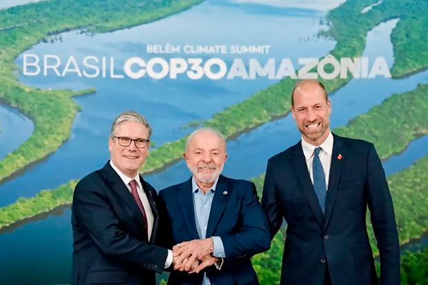Lula se encontra com príncipe William e Keir Starmer na Cúpula do Clima de Belém