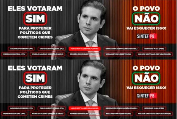 Motta aciona advogados da Câmara contra outdoors espalhado na Paraíba