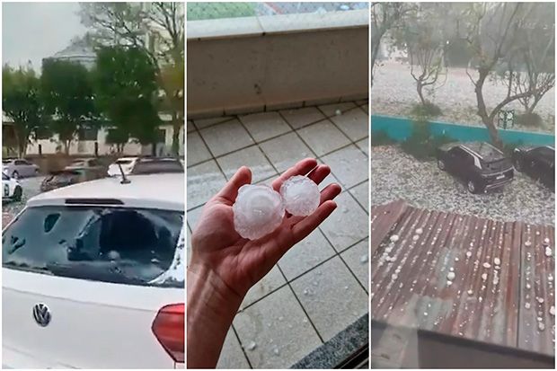 Tempestade de granizo provoca danos e deixa mais de 150 feridos no RS