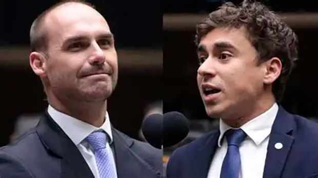 Eduardo Bolsonaro e Nikolas trocam farpas após Trump tirar sanção de Moraes