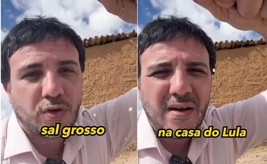 Líder do MBL joga sal grosso em réplica da casa de Lula: “Para não nascer outro”