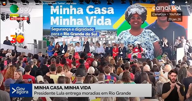 Lula entrega 1.276 unidades do Minha Casa, Minha Vida no RS