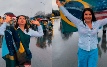 Mara Maravilha cola em ato de Nikolas e se vende como candidata ao Senado