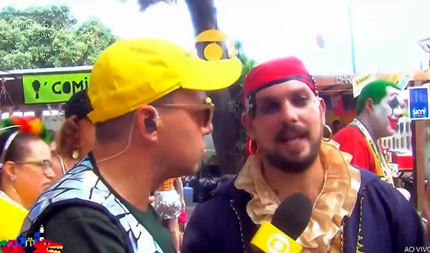 Ao vivo e na Globo, folião de Olinda deseja ‘muita cerveja e Bolsonaro preso’