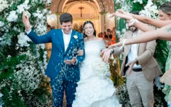 Com a presença de Alckmin, Tabata Amaral e João Campos se casam em PE