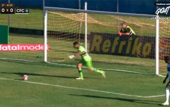 Goleiro do Coritiba faz gol do tiro de meta e encanta web
