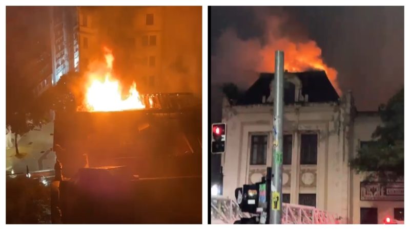 Incêndio atinge prédio da Faculdade de Direito da USP no Centro de SP