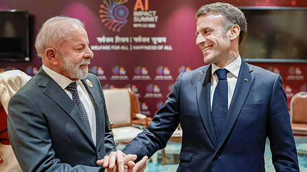 Lula e Macron discutem segurança e combate ao narcotráfico na fronteira do Brasil com Guiana Francesa