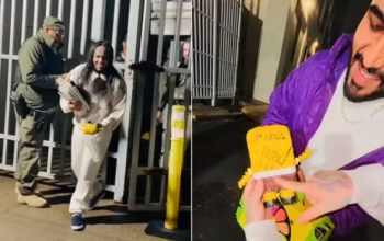 Rapper deixa prisão em NY com pelúcia do Bob Sponja autografado por Maduro