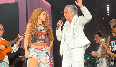 Maria Bethânia aparece em ensaio de Shakira no Rio e surpreende fãs