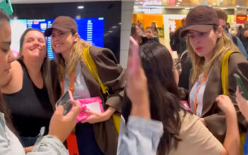 Ana Paula Renault, campeã do BBB 26, é cercada por fãs em aeroporto