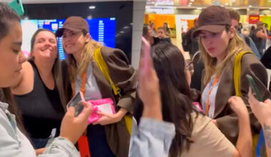Ana Paula Renault, campeã do BBB 26, é cercada por fãs em aeroporto