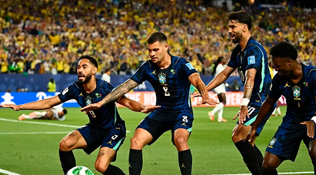 Brasil vence o Haiti por 3 a 0 e assume liderança do grupo C da Copa