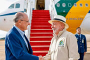 Presidente Lula chega à cúpula do G7, em Evian, na França