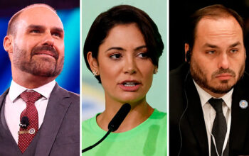 Michelle deixa de seguir Eduardo e Carlos Bolsonaro após crise familiar com Flávio