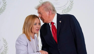 Meloni desmente Trump sobre ter “implorado” por foto: “Declarações inventadas”