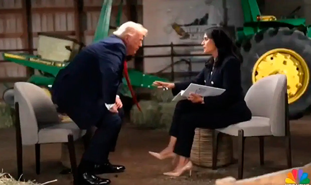 Trump abandona entrevista após ser cobrado a apresentar provas de fraude eleitoral