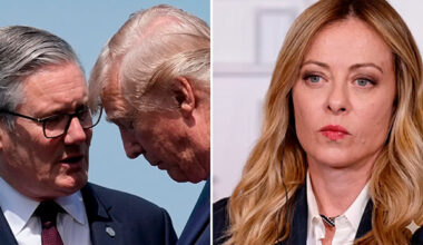 Trump diz que Starmer fracassou e ataca Meloni por postura sobre o Irã
