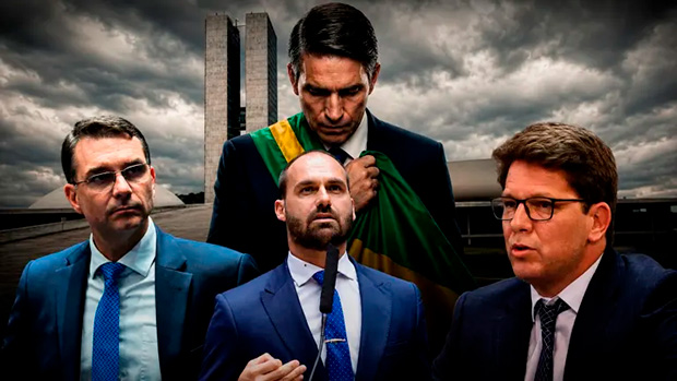 Flávio Bolsonaro, Eduardo e Mário Frias passam a ser investigados por lavagem de dinheiro no caso Dark Horse