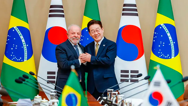 Lula recebe presidente da Coreia do Sul nesta segunda-feira