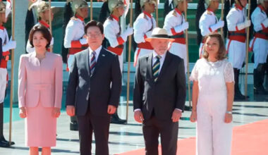 Lula recebe presidente da Coreia do Sul no Palácio da Alvorada