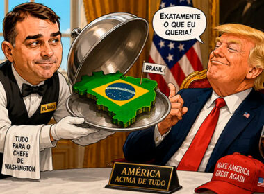 Submisso a Trump, Flávio Bolsonaro ajuda a reeleger Lula, aponta Estadão