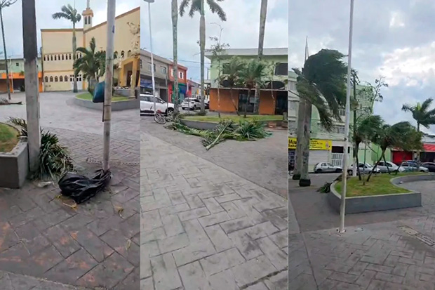 Ventos de até 92,5 km/h causam destruição e falta de energia no Rio de Janeiro