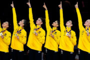 Brasil leva ouro no Mundial de ginástica rítmica com a maior nota do ano