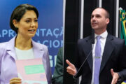 Eduardo reacende crise no clã Bolsonaro com críticas a Michelle