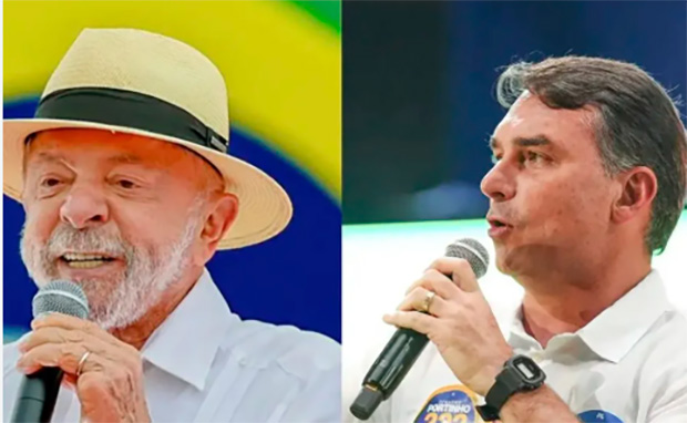 Flávio Bolsonaro e Lula empatam em SP com 30% no 1º turno, diz Quaest