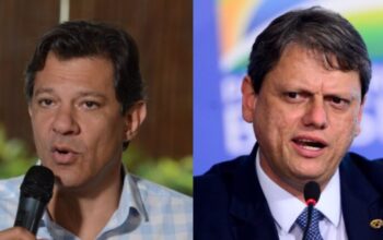 Haddad e Tarcísio se enfrentam neste domingo em debate na Band  pelo Governo de SP