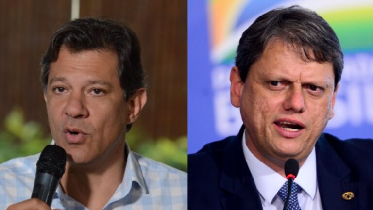 Haddad e Tarcísio se enfrentam neste domingo em debate na Band  pelo Governo de SP