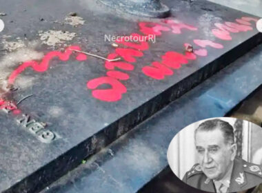 Túmulo de ditador do regime militar é vandalizado no Cemitério São João Batista, no Rio