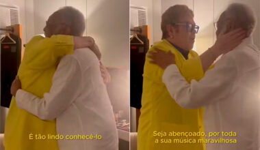 Em encontro no Rock in Rio, Elton John exalta Gilberto Gil: 'Você é uma lenda'