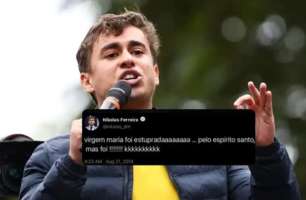 “Estuprada pelo Espírito Santo”: o post de Nikolas sobre Virgem Maria que viralizou na web