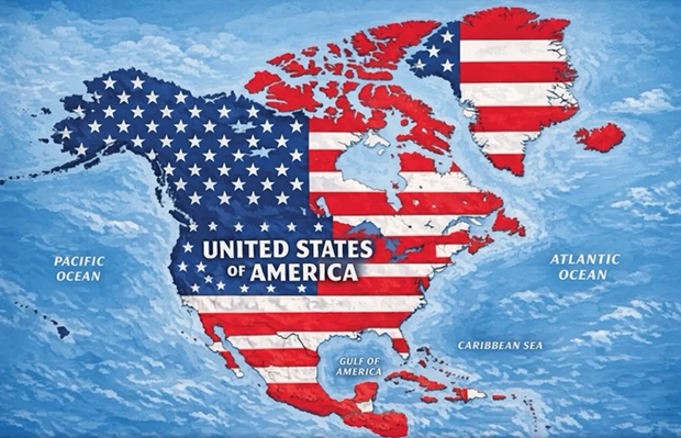 Trump posta imagem de Canadá, México e Groenlândia como território dos EUA